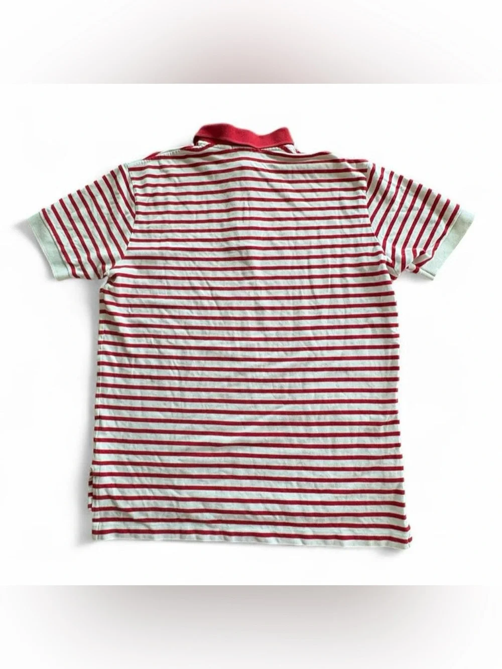 Polo Ralph Lauren Red & White Striped Shirt L Cotton Casual Golf Streetwear Y2K
